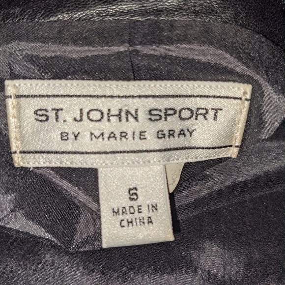 Rare Vintageg ST. JOHN Sport by Marie Gray Embroidered Leather Applique … - Picture 5 of 14